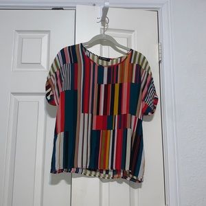multicolor T-shirt blouse